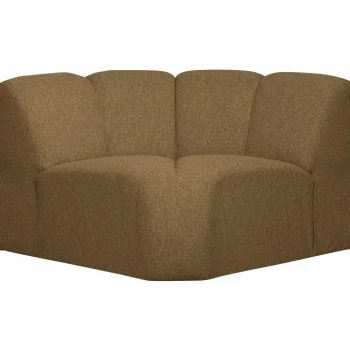 New WOOOD Mojo Hoekelement Bouclé Geel/bruin Melange