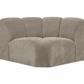 Fashion WOOOD Mojo Hoekelement Ribstof Donkerzand