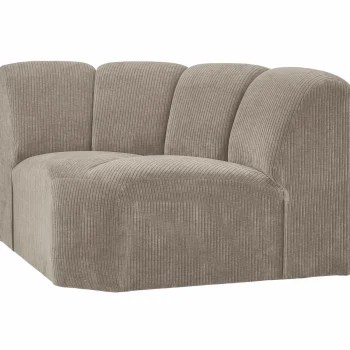 Fashion WOOOD Mojo Hoekelement Ribstof Donkerzand