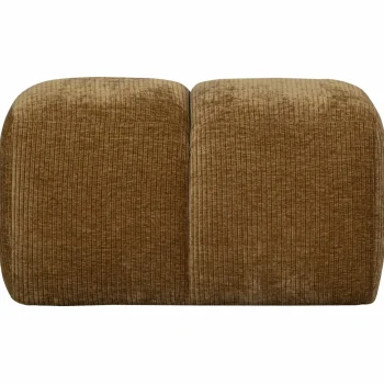 Fashion WOOOD Mojo Poef 45x84x64 Cm Ribstof Honinggeel