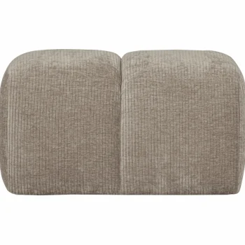 New WOOOD Mojo Poef 45x84x64 Cm Ribstof Donker Zand Donkerzand