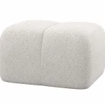 Fashion WOOOD Mojo Poef Wollig Ecru