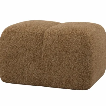 Best WOOOD Mojo Poef Wollig Honinggeel