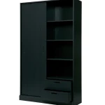 New WOOOD Move Schuifdeurkast Grenen Matzwart