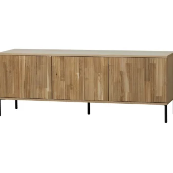 Outlet WOOOD New Gravure Tv Meubel 150 Cm Eiken Blanke Lak Naturel