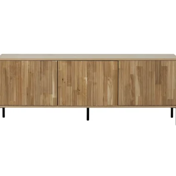 Outlet WOOOD New Gravure Tv Meubel 150 Cm Eiken Blanke Lak Naturel