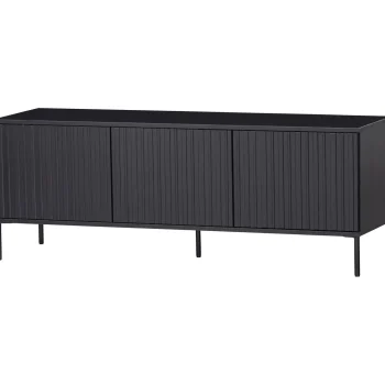 New WOOOD New Gravure Tv Meubel 150 Cm Grenen Zwart