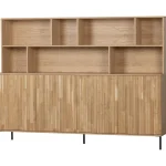 Clearance WOOOD New Gravure Wandkast Eiken Blanke Lak Naturel