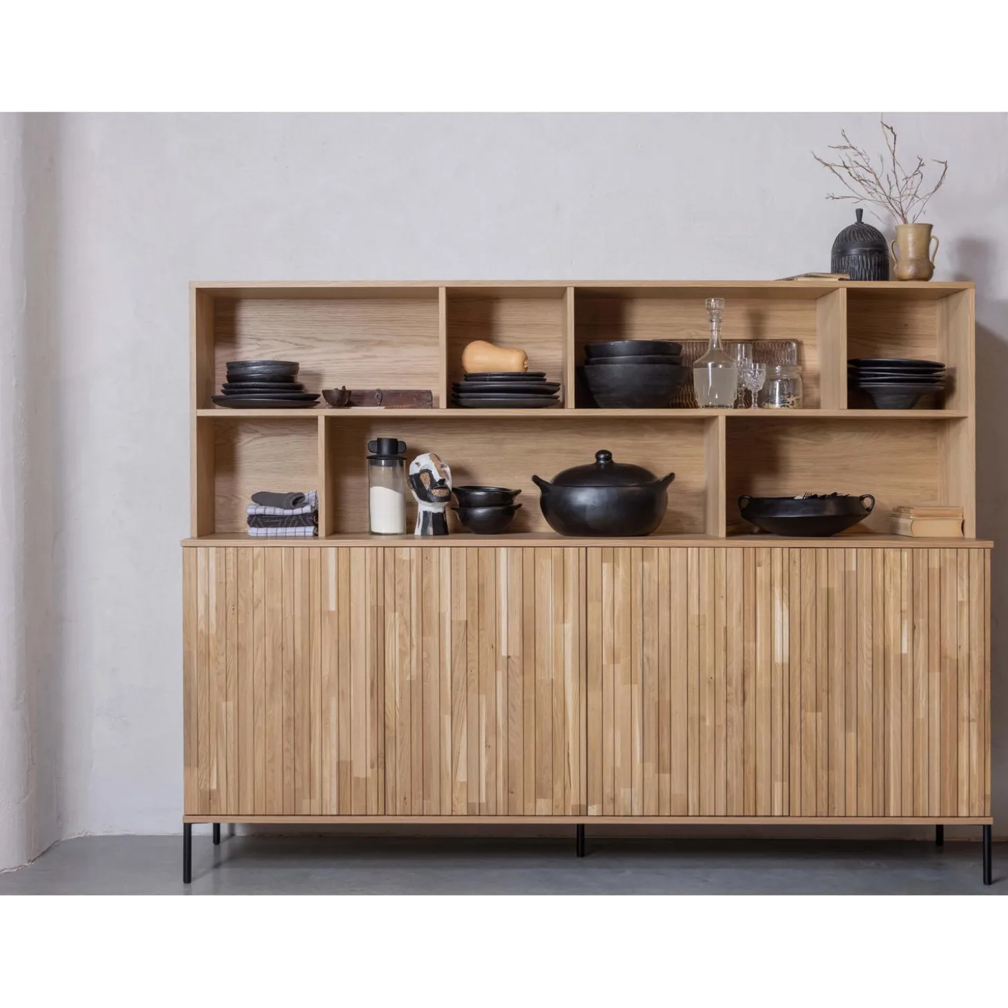 new-gravure-wandkast-eiken-bla-cawdapwq-2.webp Clearance WOOOD New Gravure Wandkast Eiken Blanke Lak Naturel