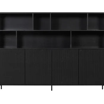 Online WOOOD New Gravure Wandkast Grenen Zwart