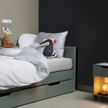 New WOOOD Nikki Bedbank Grenen (excl. Lade) Jadegroen