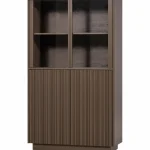 Best WOOOD Nova Lage Vitrinekast Grenen Truffel Bruin