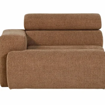 Hot WOOOD Novi 1-zits Element Arm Links Bouclé Bruin Karamel