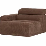 Hot WOOOD Novi 1-zits Element Arm Links Ribstof Mokkabruin