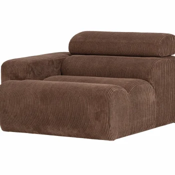 Hot WOOOD Novi 1-zits Element Arm Links Ribstof Mokkabruin