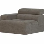 Online WOOOD Novi 1-zits Element Arm Links Grijs Melange