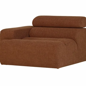 Fashion WOOOD Novi 1-zits Element Arm Links Bouclé Terra