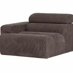 Sale WOOOD Novi 1-zits Element Arm Links Ribstof Grijsbruin Grijs/bruin