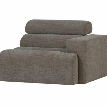 Fashion WOOOD Novi 1-zits Element Arm Rechts Grijs Melange