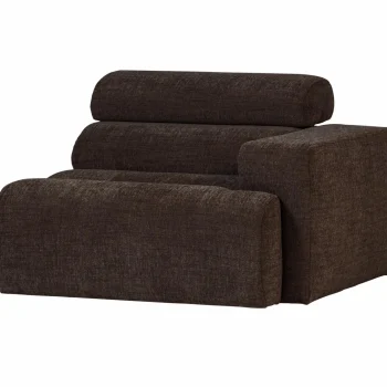 Fashion WOOOD Novi 1-zits Element Arm Rechts Donkerbruin Melange