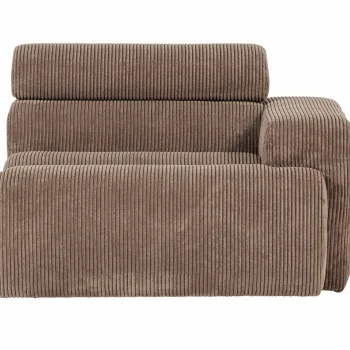 Clearance WOOOD Novi 1-zits Element Arm Rechts Ribstof Taupe