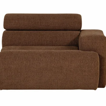 Online WOOOD Novi 1-zits Element Arm Rechts Bouclé Mokkabruin