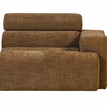 Hot WOOOD Novi 1-zits Element Arm Rechts Karamelbruin Melange Karamel Melange