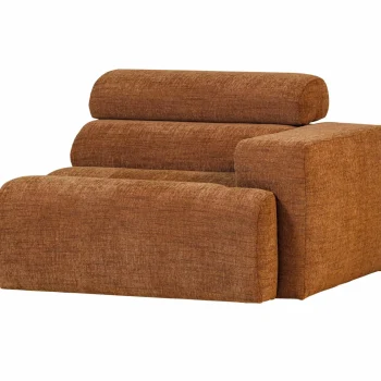 New WOOOD Novi 1-zits Element Arm Rechts Melange Oranje