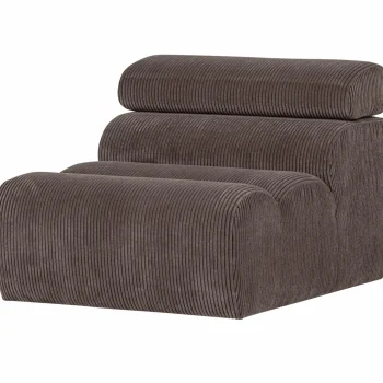 Hot WOOOD Novi 1-zits Element Ribstof Grijsbruin Grijs/bruin