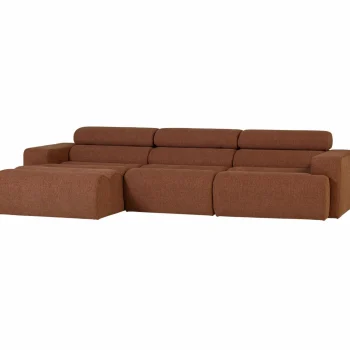 New WOOOD Novi Chaise Longue Bank Links Bouclé Terra