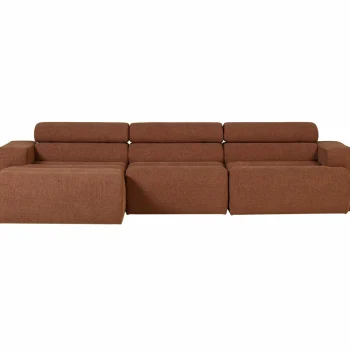 New WOOOD Novi Chaise Longue Bank Links Bouclé Terra
