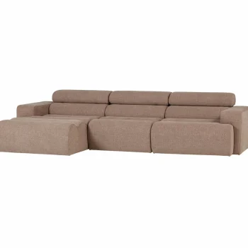 Outlet WOOOD Novi Chaise Longue Bank Links Bouclé Taupe