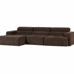 Best WOOOD Novi Chaise Longue Bank Links Donkerbruin Melange