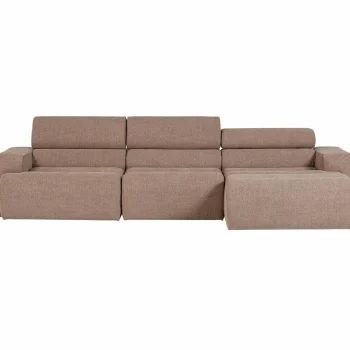 New WOOOD Novi Chaise Longue Bank Rechts Bouclé Taupe