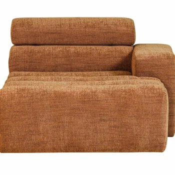 Best WOOOD Novi Chaise Longue Element Arm Rechts Melange Oranje