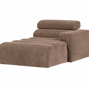 Fashion WOOOD Novi Chaise Longue Element Arm Rechts Ribstof Taupe