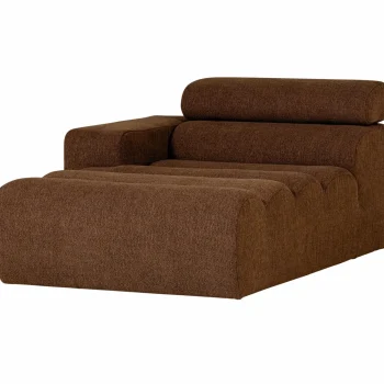 Discount WOOOD Novi Chaise Longue Element Arm Links Bouclé Mokkabruin