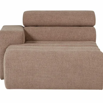 Best WOOOD Novi Chaise Longue Element Arm Links Bouclé Taupe