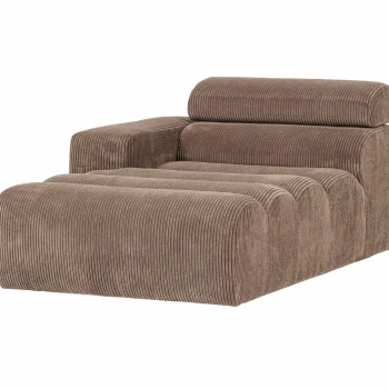 Fashion WOOOD Novi Chaise Longue Element Arm Links Ribstof Taupe