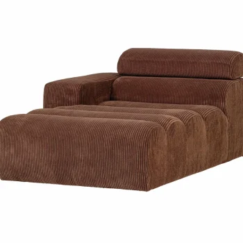 Discount WOOOD Novi Chaise Longue Element Arm Links Ribstof Terra