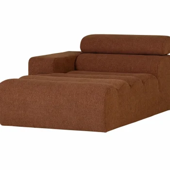 New WOOOD Novi Chaise Longue Element Arm Links Bouclé Terra