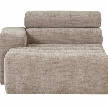 Fashion WOOOD Novi Chaise Longue Element Arm Links Naturel Melange