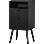 Outlet WOOOD Ozzy Nachtkastje Hoog Hout Zwart