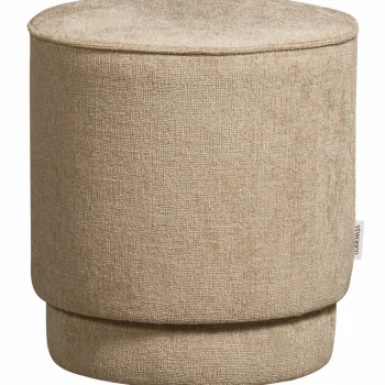 Best WOOOD Pearl Poef Naturel Melange