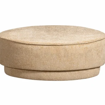 Fashion WOOOD Pearl XL Poef Butter Melange Boter Melange