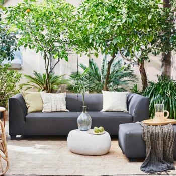 Fashion WOOOD Pebble Bijzettafel Betonlook 31x65x49 Wit