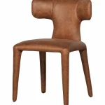 Discount WOOOD Permit Eetkamerstoel Leerlook Cognac