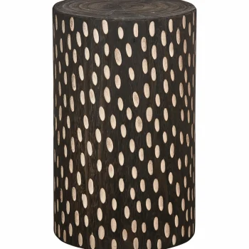 Best WOOOD Perry Kruk Hout Donkerbruin