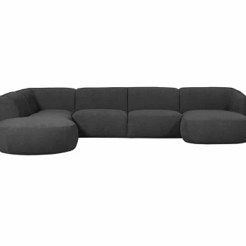 New WOOOD Polly Bank U-vorm Links Grijs