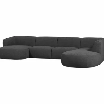 Best WOOOD Polly Bank U-vorm Rechts Grijs